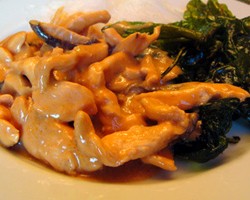 Poulet-aux-arachides-avec champignon