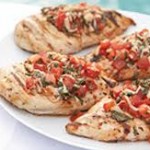 poulet grillée à la bruschetta